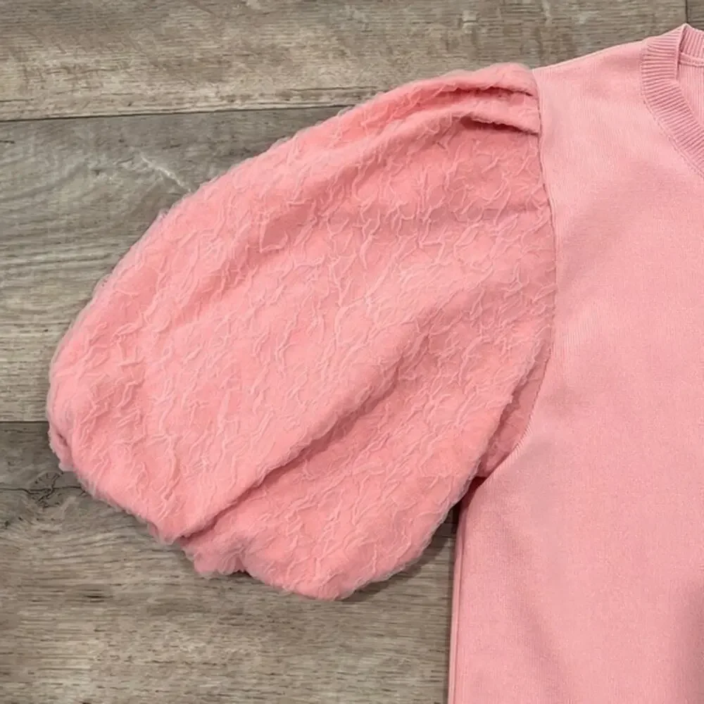 ZARA Top with Full Textured Sleeves NWT